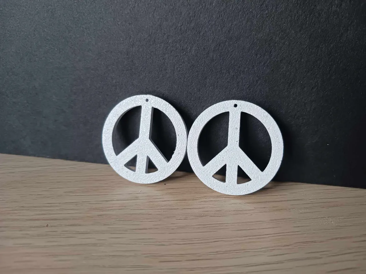 Traditional Peace sign Earring view 2