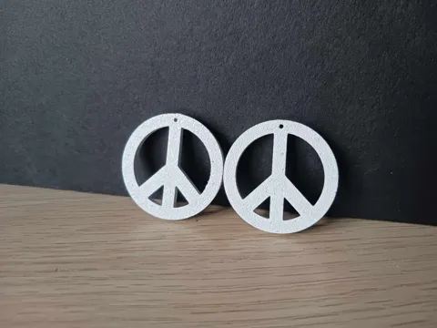 Traditional Peace sign Earring view 2
