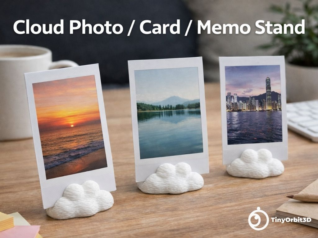 Cloud Photo Card Memo Stand