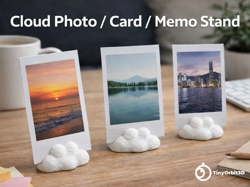 Cloud Photo Card Memo Stand
