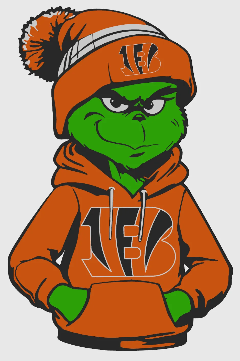 Grinch Bengals Ornament By Ray MakerWorld grinch-bengals-ornament-by-ray-makerworld