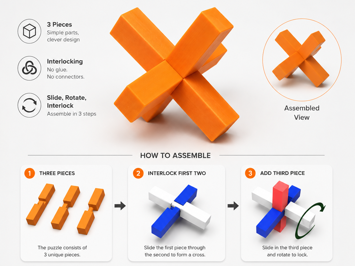 Interlock Japanese Puzzle Toy