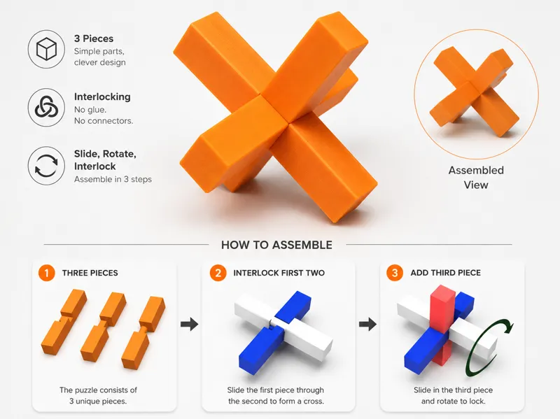 Interlock Japanese Puzzle Toy