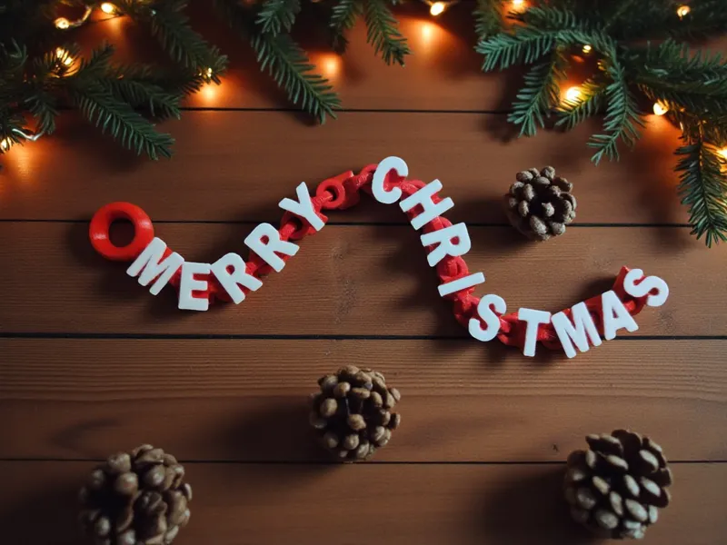 Merry Christmas articulated tag