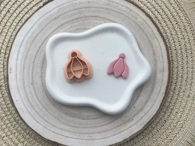 Snowdrop Polymer Clay Earrings Cutter