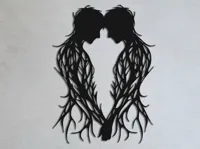 Couple homosexuel sculpté dans l'Arbre de Vie — photo 2