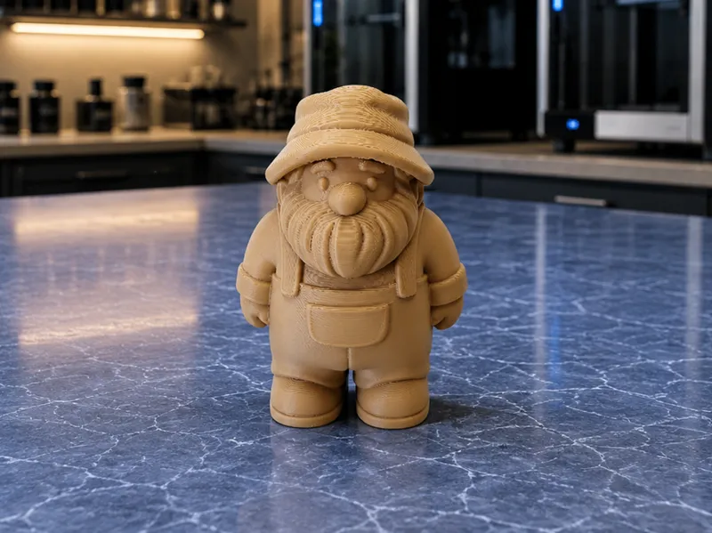 Kraeftiger Handwerkerzwerg in robuster Latzhose