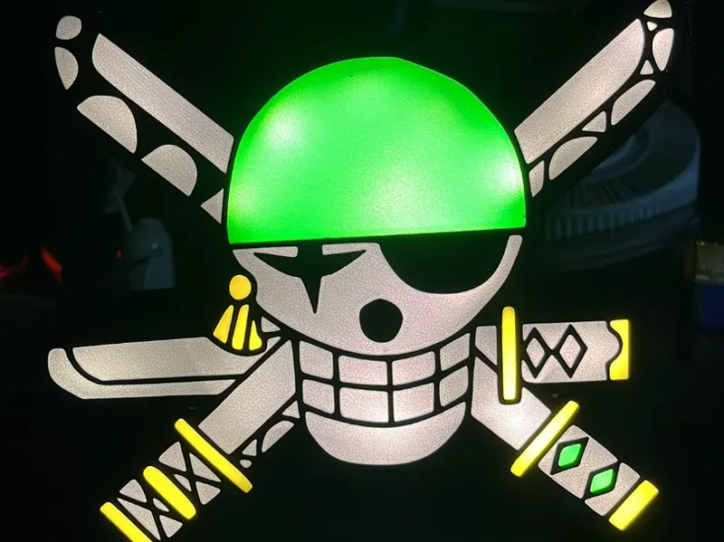 Lightbox Zoro skull One Piece