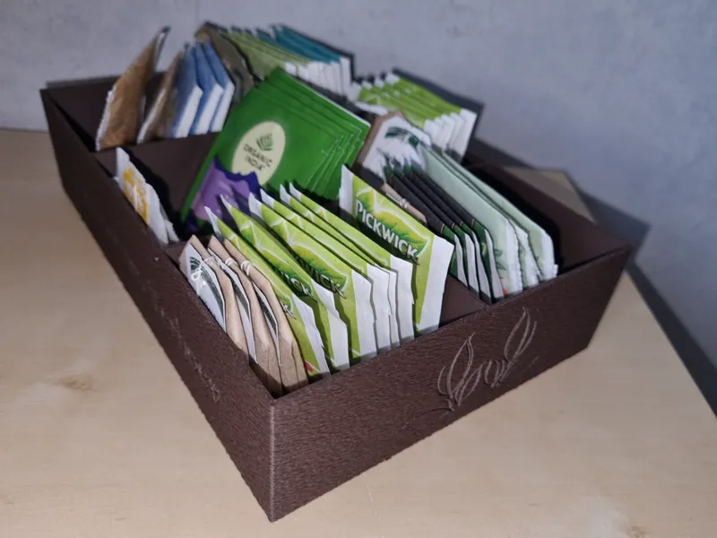 Tea box without lid