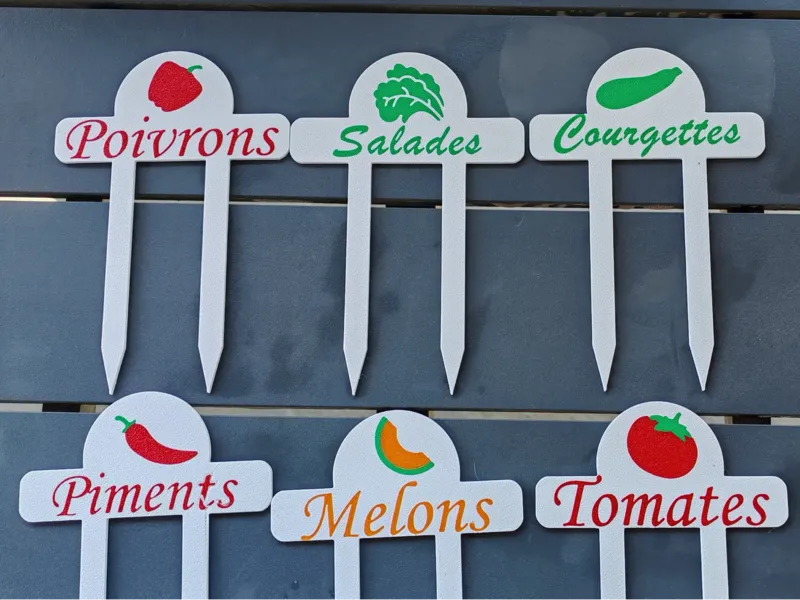 Etiquettes pour légumes du potager