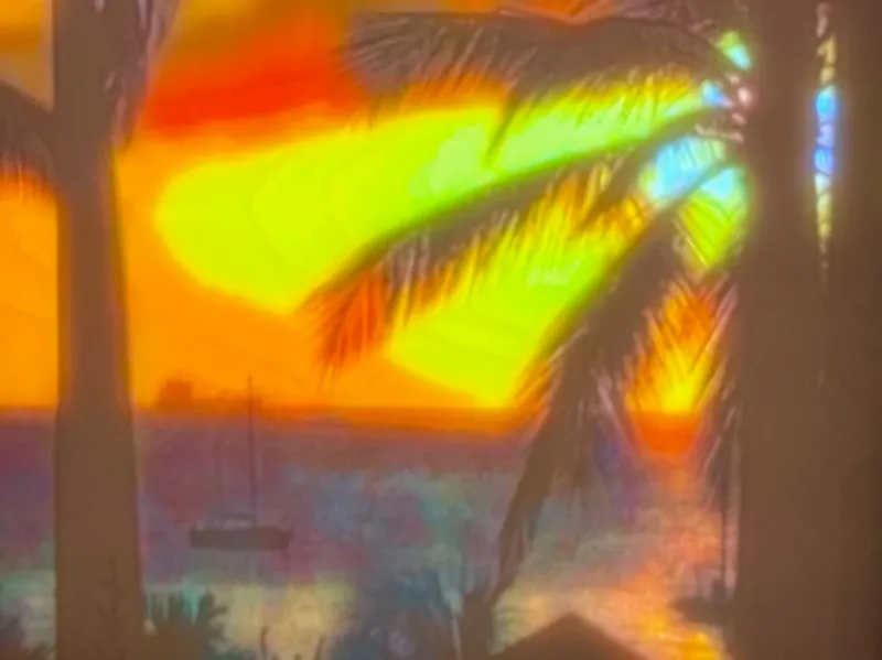 Lithophane Caribbean Sunset Martinique
