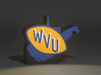 WVU old school light box