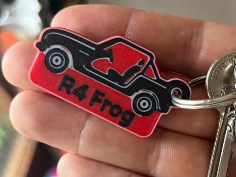 Renault 4 Frog Keychain