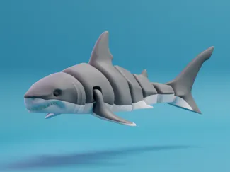 Articulated Great White shark