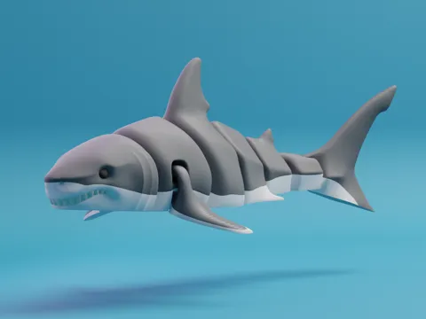 Articulated Great White shark