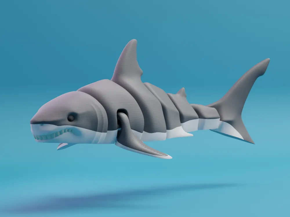 Articulated Great White Shark Free 3D Print Model MakerWorld articulated-great-white-shark-free-3d-print-model-makerworld