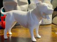 Figurine chien Amstaff 12 cm à peindre — photo 1