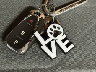 Love Dog Paw Keychain