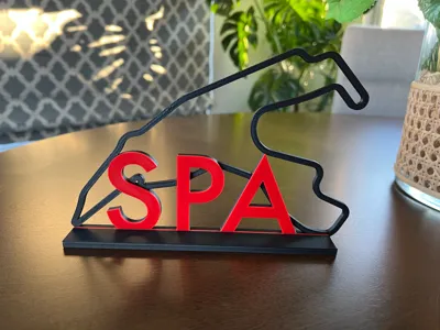 Spa Belgian GP Track Outline Formula 1 F1 Fan Art