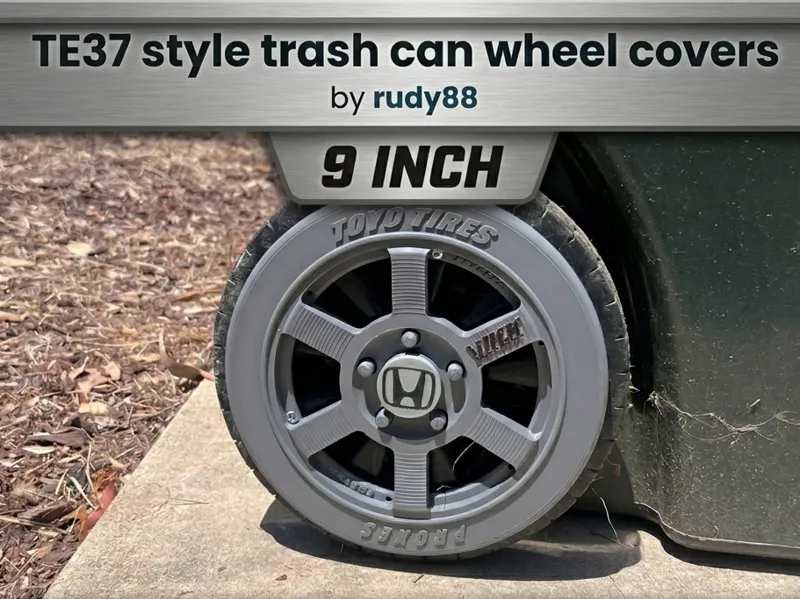 JDM style trash can wheel cover Volk TE37