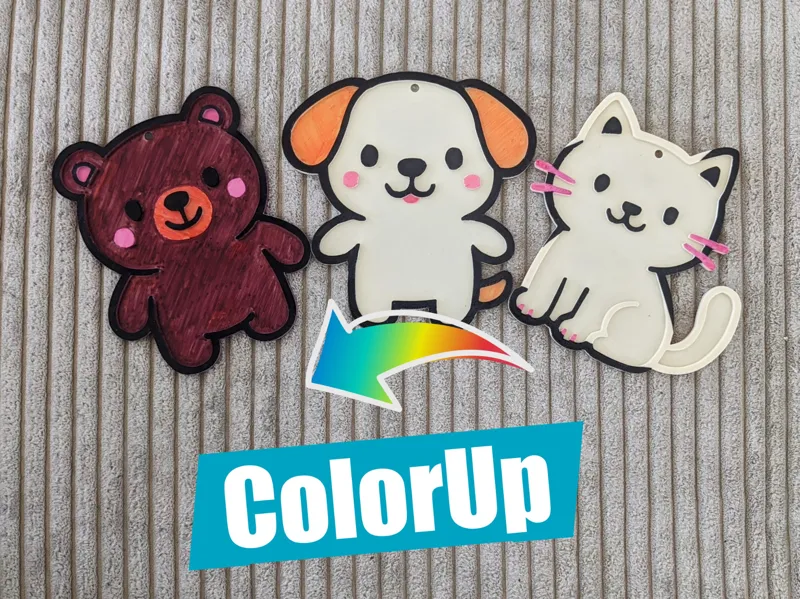 ColorUp - Bear, Dog, Cat Puppy Colouring Activity