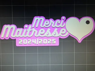 porte clé merci maitresse 