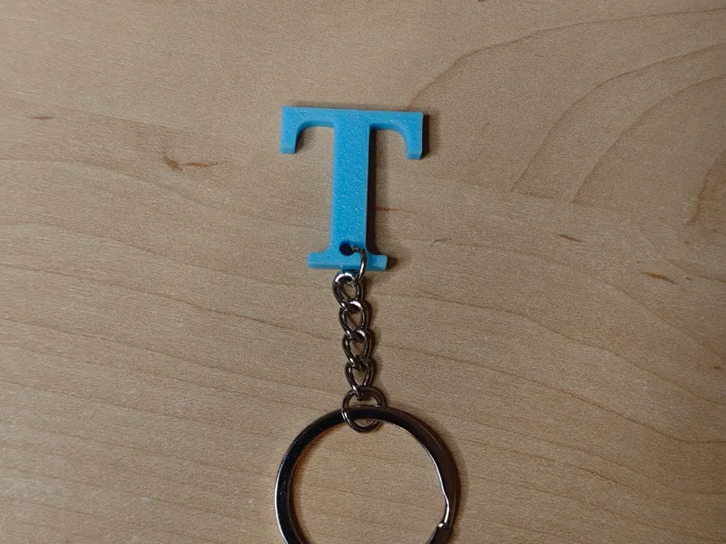 T letter keychain
