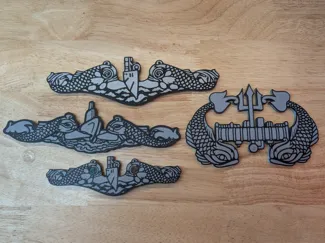 Submarine Warfare Insignia (Dolphins, Fish, etc.)