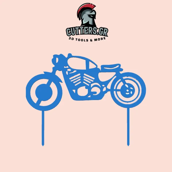 Figurine de moto pour gâteau