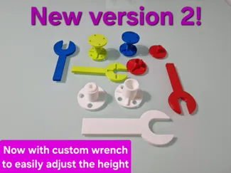 Adjustable height leg (Custom from M2 to M100 ISO)