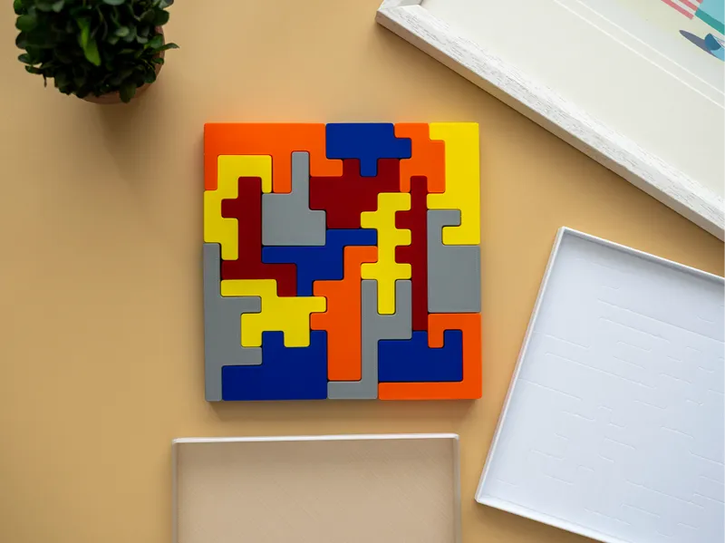 Geometric Tile Puzzle – Brain Game for Kids Adults