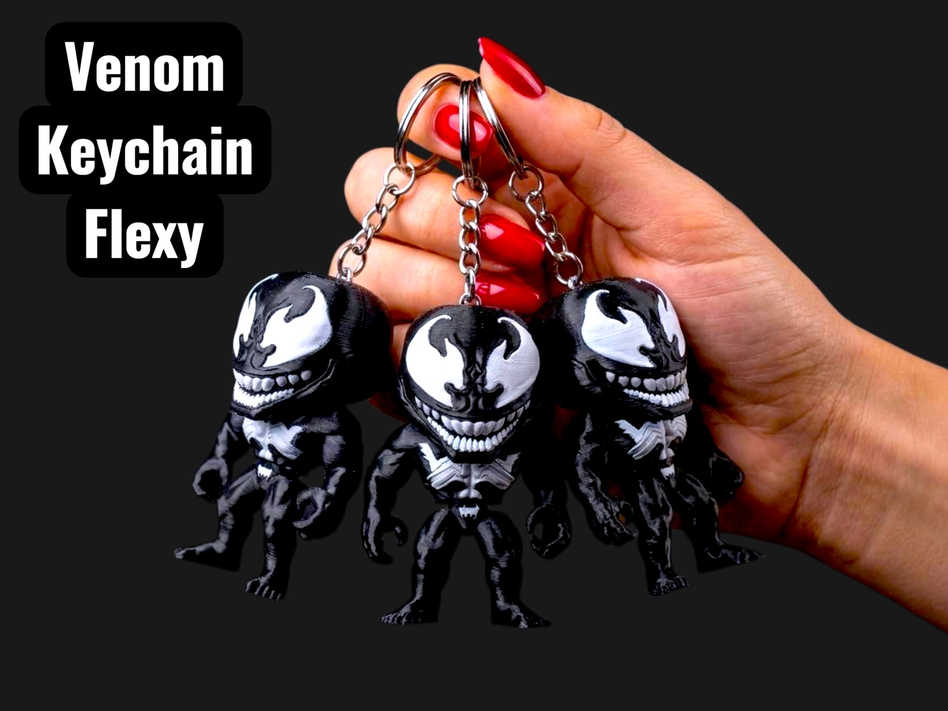 Miniatura 1 do modelo 3D Venom Keychain Flexy