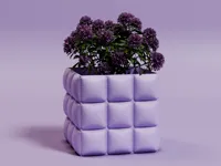 Pot à plante façon tissu matelassé — photo 1