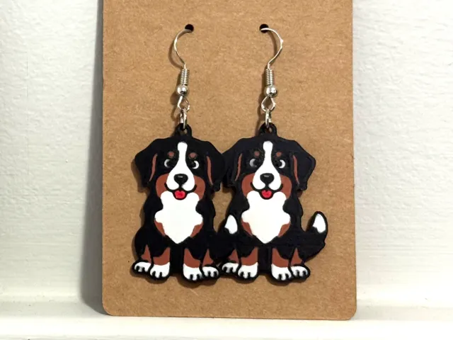 Bernese Mountain Dog Earrings / Keychains