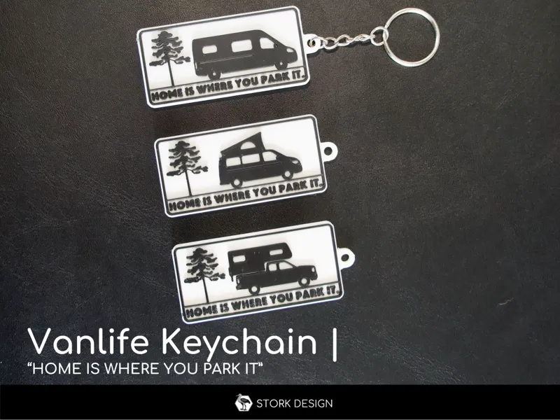 Camping Keychain “Home is where you park it”