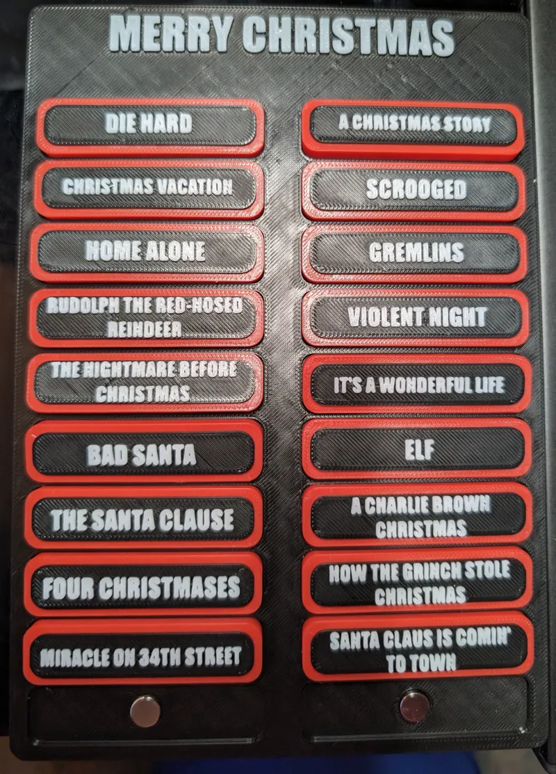 Christmas Movie Watch List