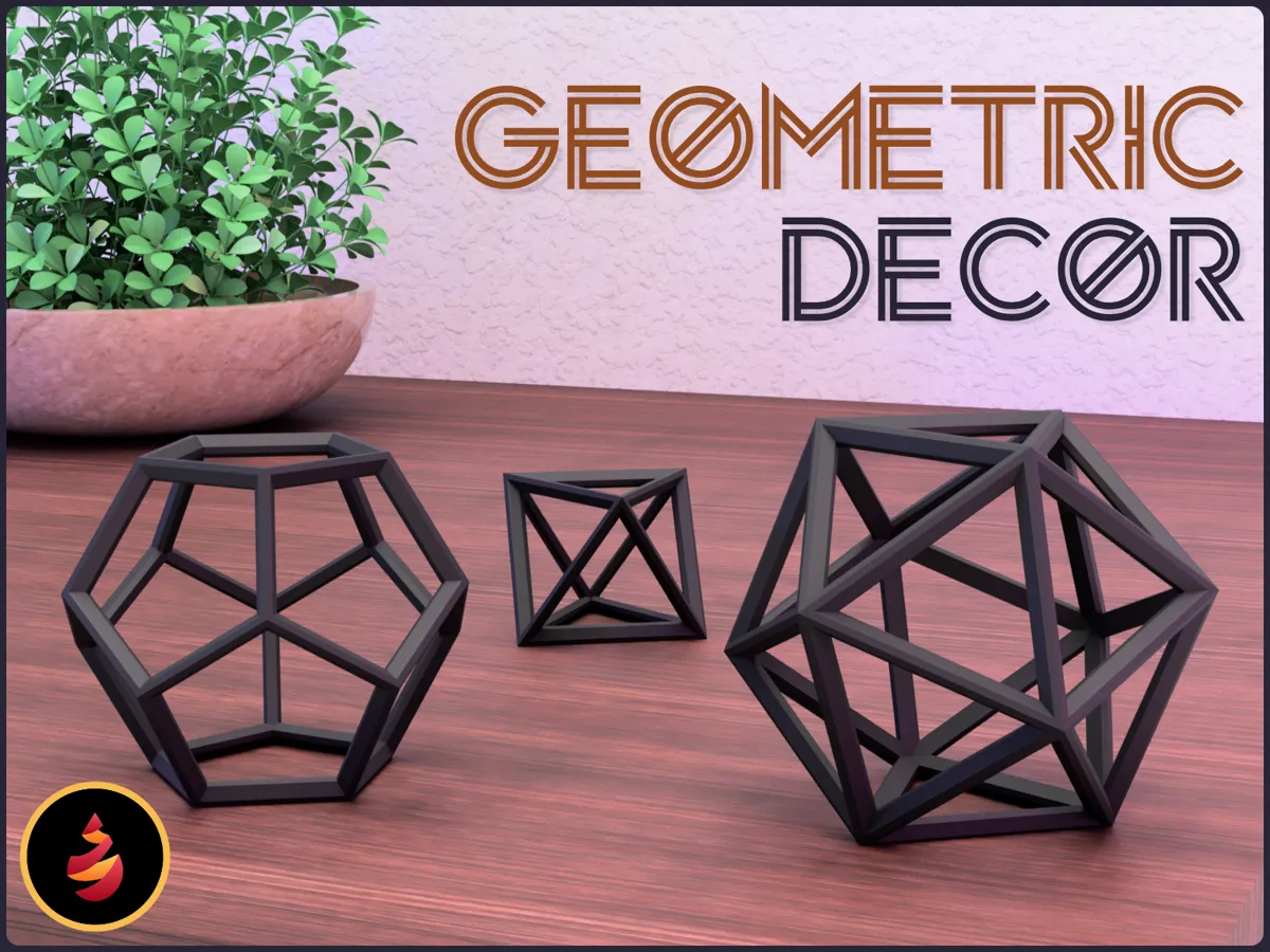 Trio de décorations géométriques