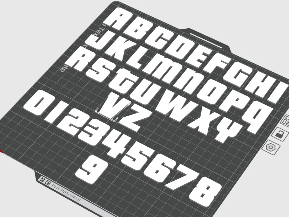 3Dプリント GTA アルファベット、数字、記号 - 無料3Dモデル -MakerWorld