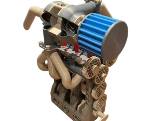 3-cylinder diesel engine with a turbocharger