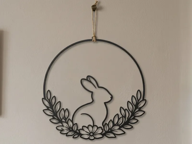 Easter Bunny Wreath - Floral Wall Filigrane Oster