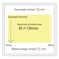 Maximum printable area 85X130mm