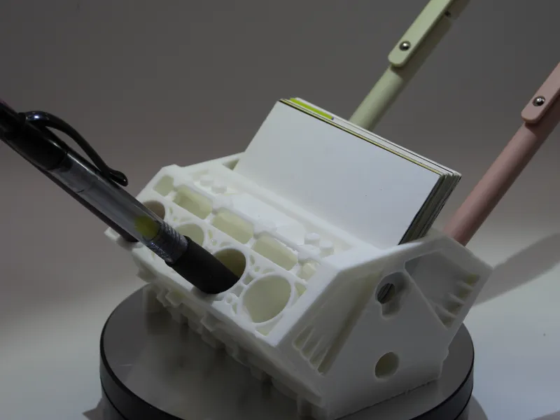Corvette Engine block business card and pen holder
