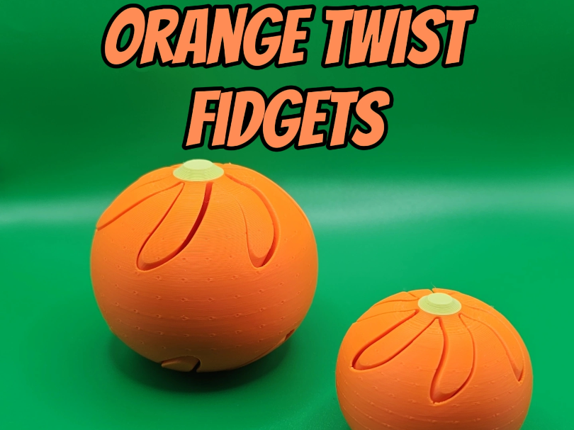 Orange Spiral Fidgets - 2 Sizes & No-AMS