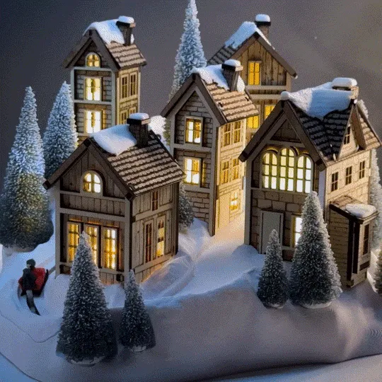 Winter Village – Sled Hill Diorama view 2