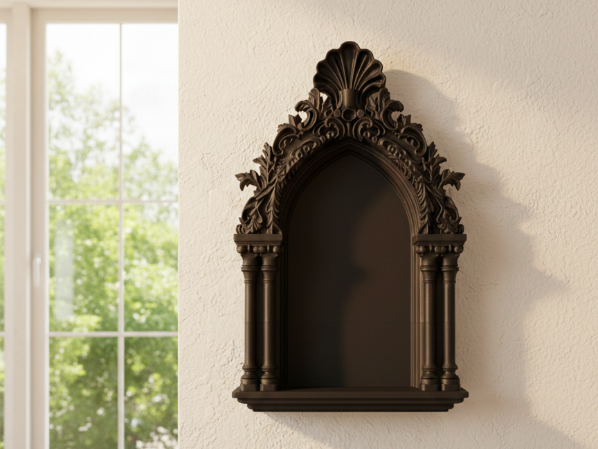 Baroque Wall Shelf: Timeless Royal Elegance