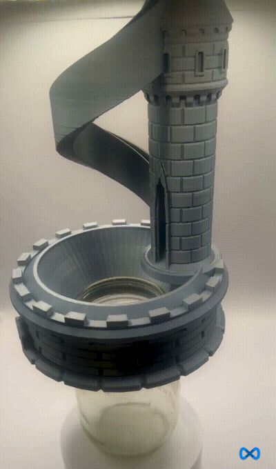 Castle Coin Tower For Jar