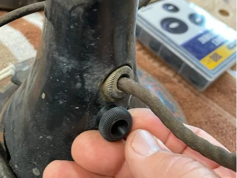 Vintage Fan Replacement Threaded Cord Bushing