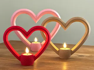Designer Heart Tea Light Holder