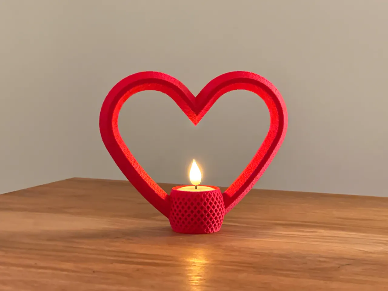 Designer Heart Tea Light Holder view 2