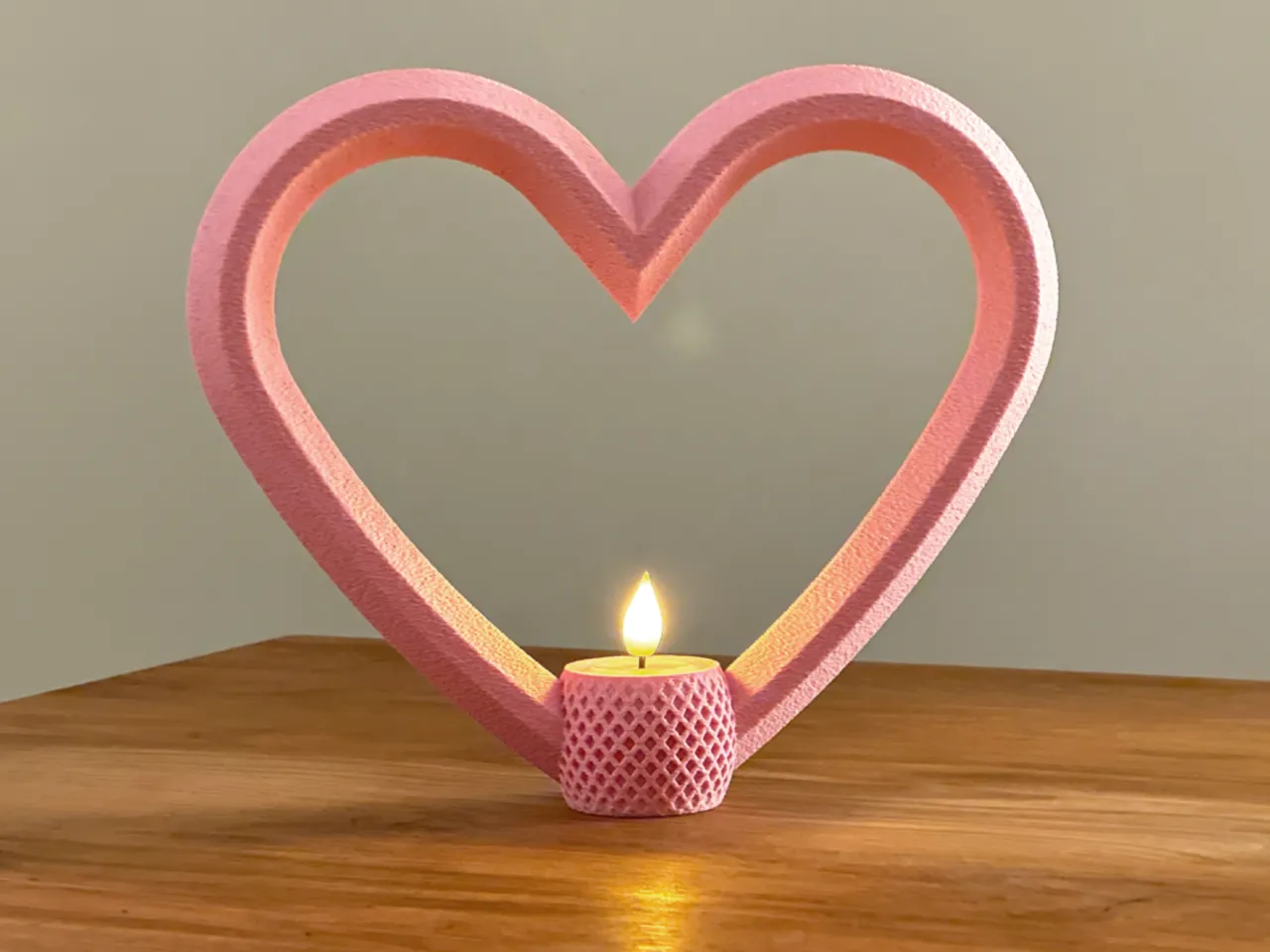 Designer Heart Tea Light Holder view 4